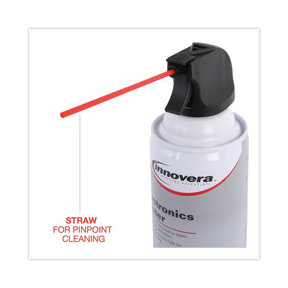 Innovera Compressed Air Duster Cleaner, 10 Oz Can, 2/Pack
