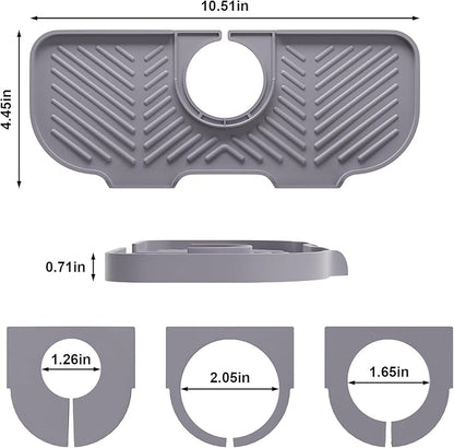 Faucet Mat for Kitchen Sink，6° Slope Sink Splash Guard，Splash Guard for Kitchen
