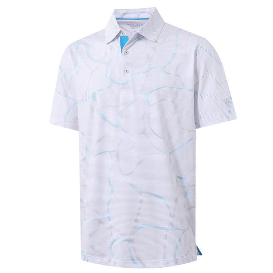 M MAELREG Golf Shirts for Men Dry Fit Print Patterns Performance Moisture Wicking Mens Polo Shirts Short Sleeve