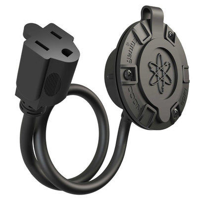 NOCO GCP1 15A AC Port Plug, 125V Power Inlet Socket, and Waterproof Electrical Outlet Receptacle Box with 16-Inch Integrated Outdoor Extension Cord