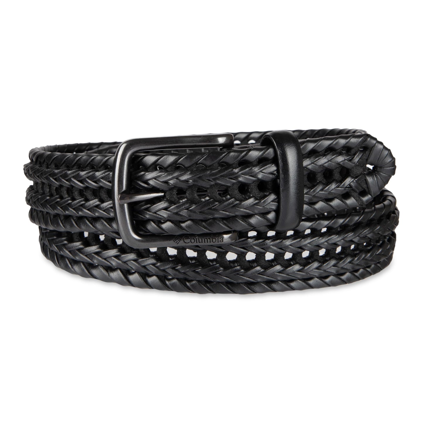 Columbia Men's Fully Adjustable Lace Braid Belt, Black, Large