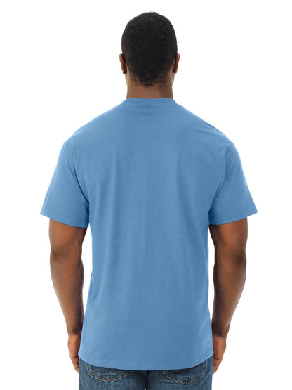 Fruit of the Loom Men's Short Sleeve Crew Tee, Medium - Turquoise Heather