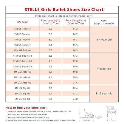 Stelle Canvas Ballet Shoes Toddler Girls Ballet Slippers No-Tie Boys Dance Shoes(Ballet Pink,6MT)