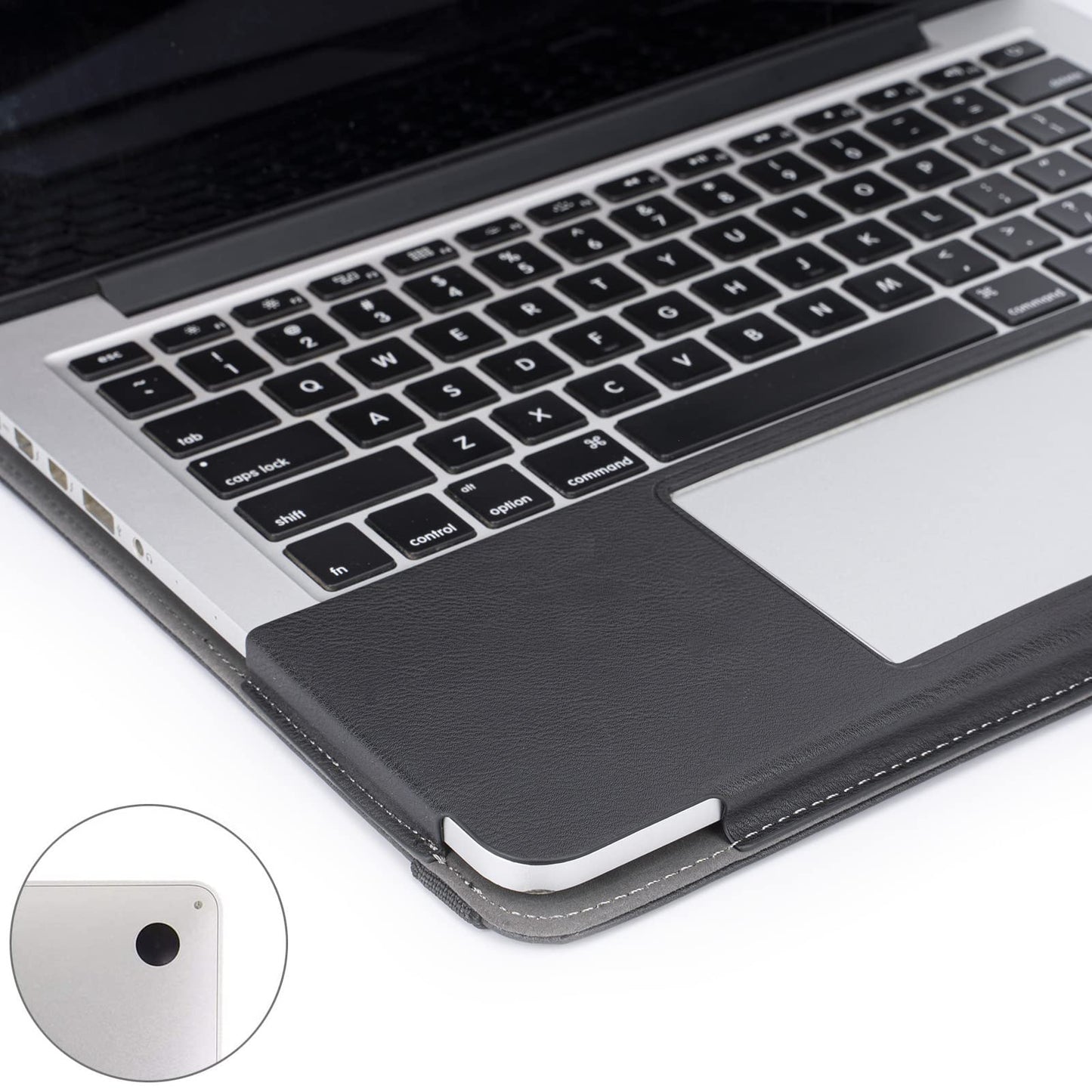 TYTX Compatible with MacBook Pro 14 Inch Leather Case 2025 2024 2023 2022 2021 Release M5 A3434 M4 A3112 A3185 A3401 M3 A2918 A2992 M2 A2779 M1 A2442, Protective Folio Book Cover, Black