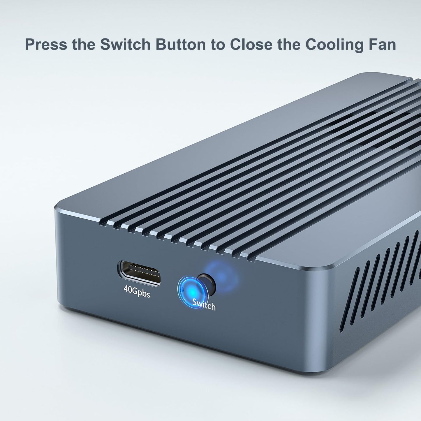 ACASIS 40Gbps M.2 NVMe SSD Enclosure with Cooling Fan, External SSD Eclosure Drive for Mac mini M4/M1 M2 Pro/Max, Compatible with Thunderbolt4/3/USB4/3.2/3.0/2.0 (Enclosure Only)