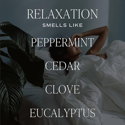 Sweet Water Decor Relaxation Candle - Peppermint, Clove, Cedar, Eucalyptus Scented Aromatherapy Candle - 11oz Jar Candle with Wood Lid, 50+ Hour Burn Time, Made in The USA - Spa Candle for Spring
