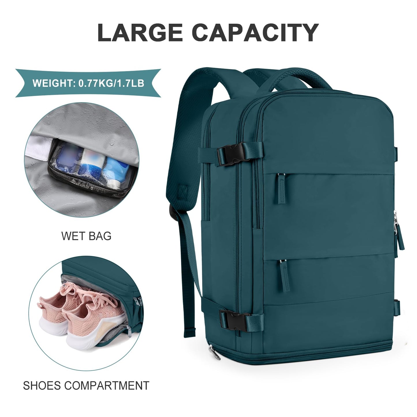 coowoz Travel Backpack Carry On for Women Man Gym Backpacks with Laptop Compartment Mochila de Viaje Teacher Personal Item Backpack Airplane Accessories Must Haves Grey Small