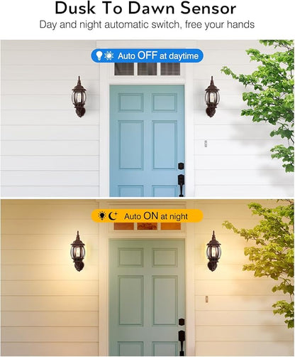 VIANIS Outdoor Wall Lantern, Dusk to Dawn Porch Lights, Outside Lighting Fixtures for House, Oil Rubbed Bronze Exterior Garage Light Fixtures Wall Mount, Anti Rust Outdoor Sconce Light for Patio,Coach