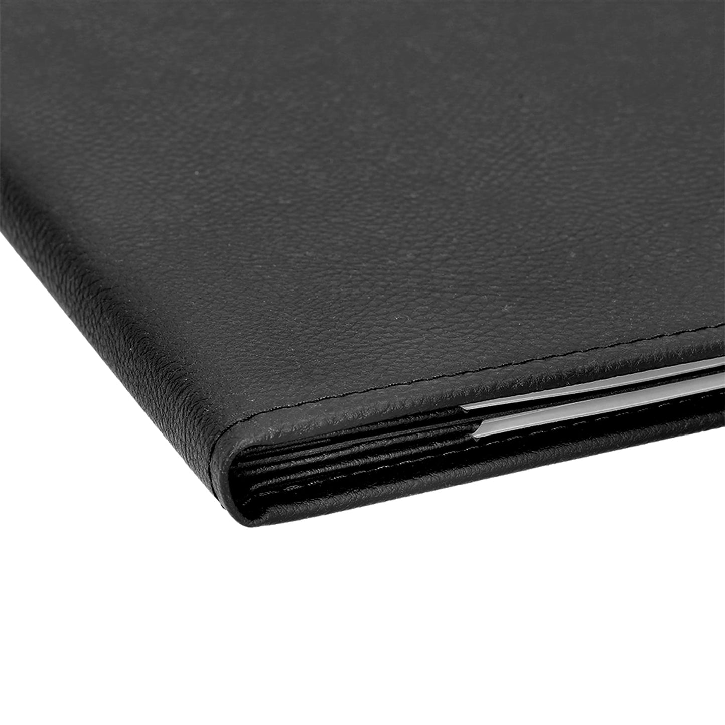 Menu Covers Made of Premium Faux Leather (10-Pack) - 8.5" X 14" (Black, 4 Views)