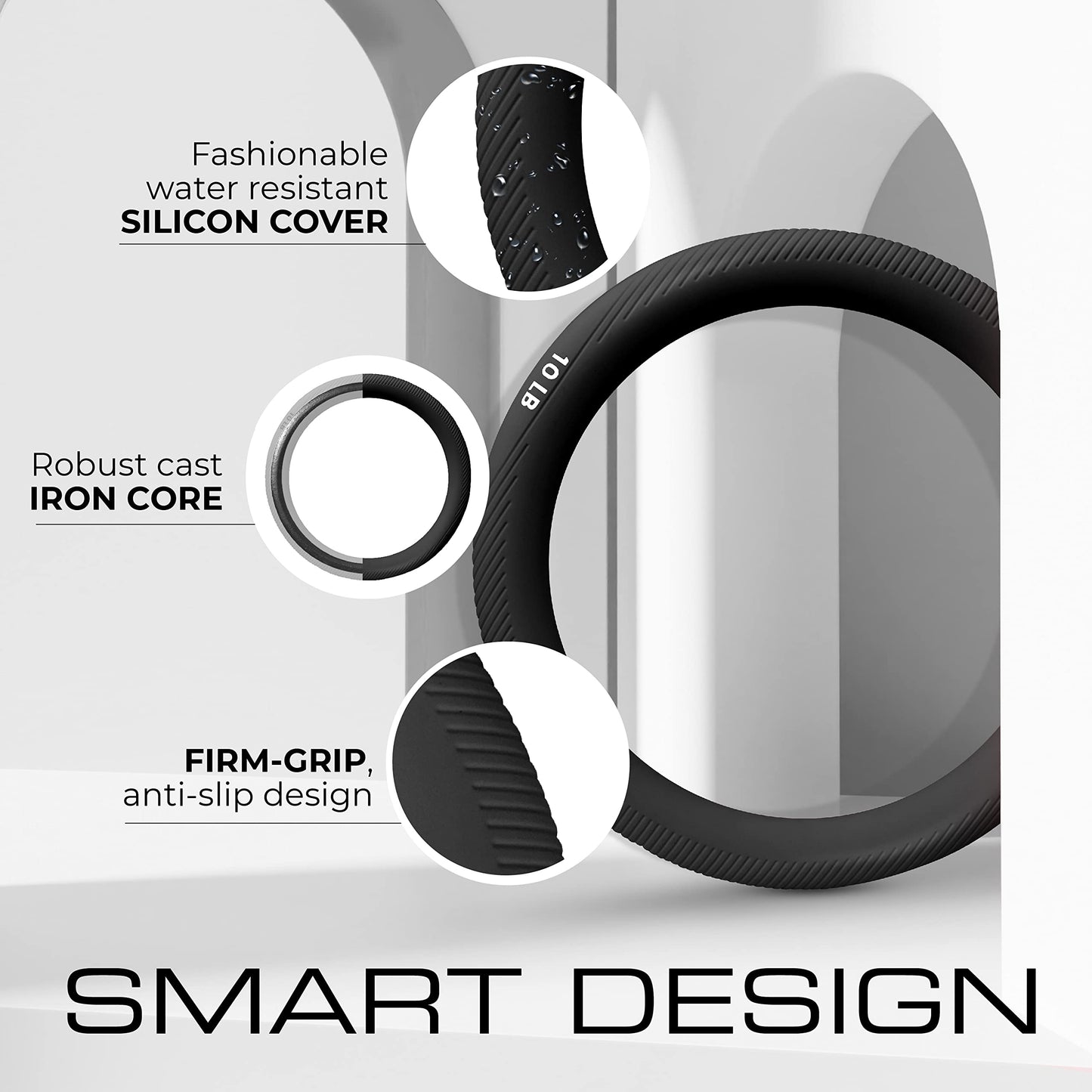 Yes4All Power Ring 10lbs, Weight Ring, Weighted Circle, Kettlebell for Yoga Exercise, Aerobics, Home Fitness, Core Training