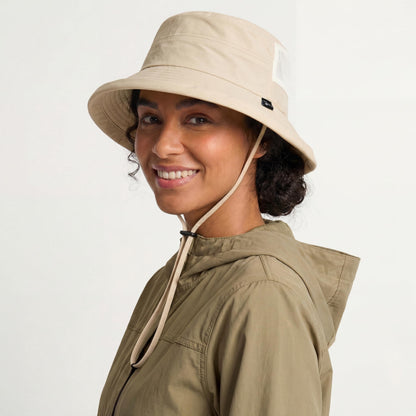 TOP-EX UVCoolix™ Cooling Sun Hat for Women with Ponytail Hole Wide Brim SPF 50 UV Protection Packable Bucket Hat for Travel Beach Gardening Hiking Fishing Camping with Chin Strap Beige L/XL