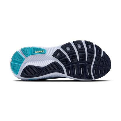 Brooks Women’s Ghost 17 Neutral Running Shoe - Navy/Green/Turquoise - 7 Wide