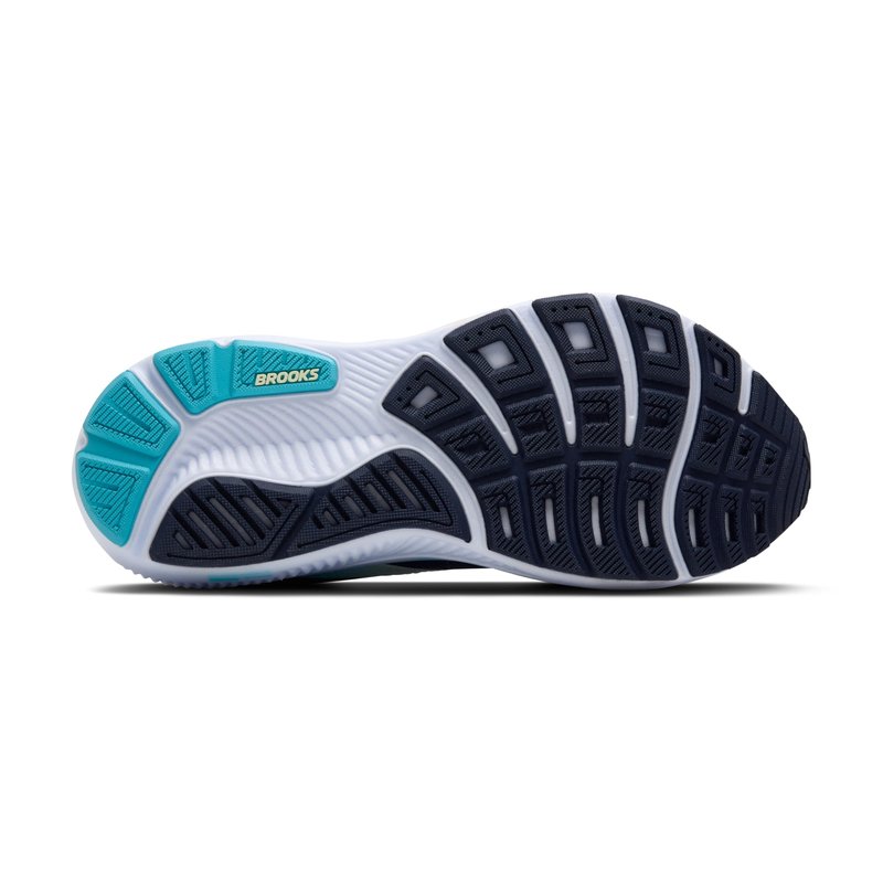 Brooks Women’s Ghost 17 Neutral Running Shoe - Navy/Green/Turquoise - 8.5 Medium