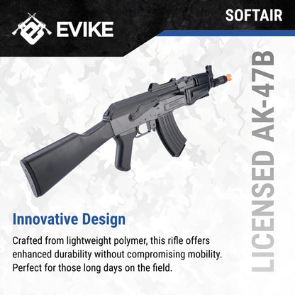 Softair Kalashnikov Licensed AK-47B Spring Airsoft Gun - Lightweight Polymer Airsoft Spring Gun