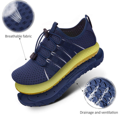 SEEKWAY Water Shoes Sports Quick-Dry Barefoot Aqua Beach Pool Lake Swim Boating Hiking Surfing Men Women 472-Blue SP001