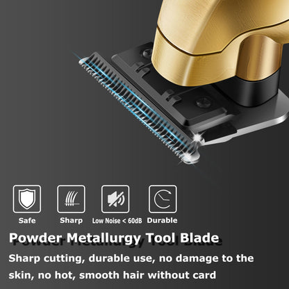 KEMEI 2293 Professional Hair/Beard Trimmer for Men Zero Gapped Hair Clippers for Barber with T Blade, Cordless Rechargeable