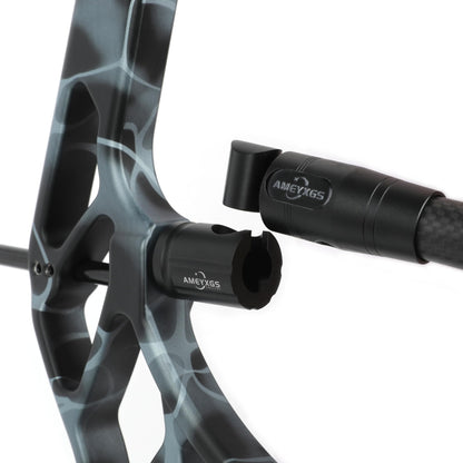 AMEYXGS Archery Quick Disconnect Matte Black 0/5/8/10 Degree for Compound&Recurve Bow Stabilizer Hunting or Target Practice (0 Degree)