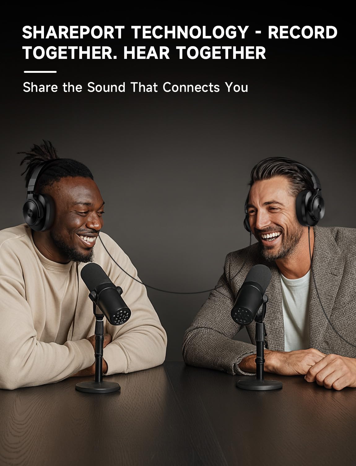 AOC Bluetooth Over Ear Headphones, Wireless Studio Monitor & Mixing DJ Headphones with 72H Playtime, Hi-Res, Built-in Mic, 3.5mm/6.35mm Wired Audio Jack for Guitar AMP, Podcast, PC Gaming - Black