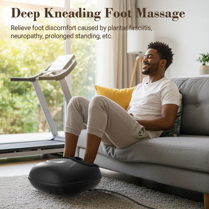 Foot Massager FSA Eligible HSA, Feet Massager with Heat for Plantar Fasciitis Relief, 5 Levels Compression & Vibration Massage for Neuropathy, Christmas Gifts for Women Men, Fits Up to 13"