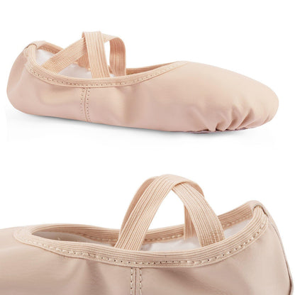 Kids Ballet Slippers, Split Sole Practice Dance Shoes for Toddler, Girls Yoga Flat Shoes (Skin Tone,Toddler, Numeric_9)