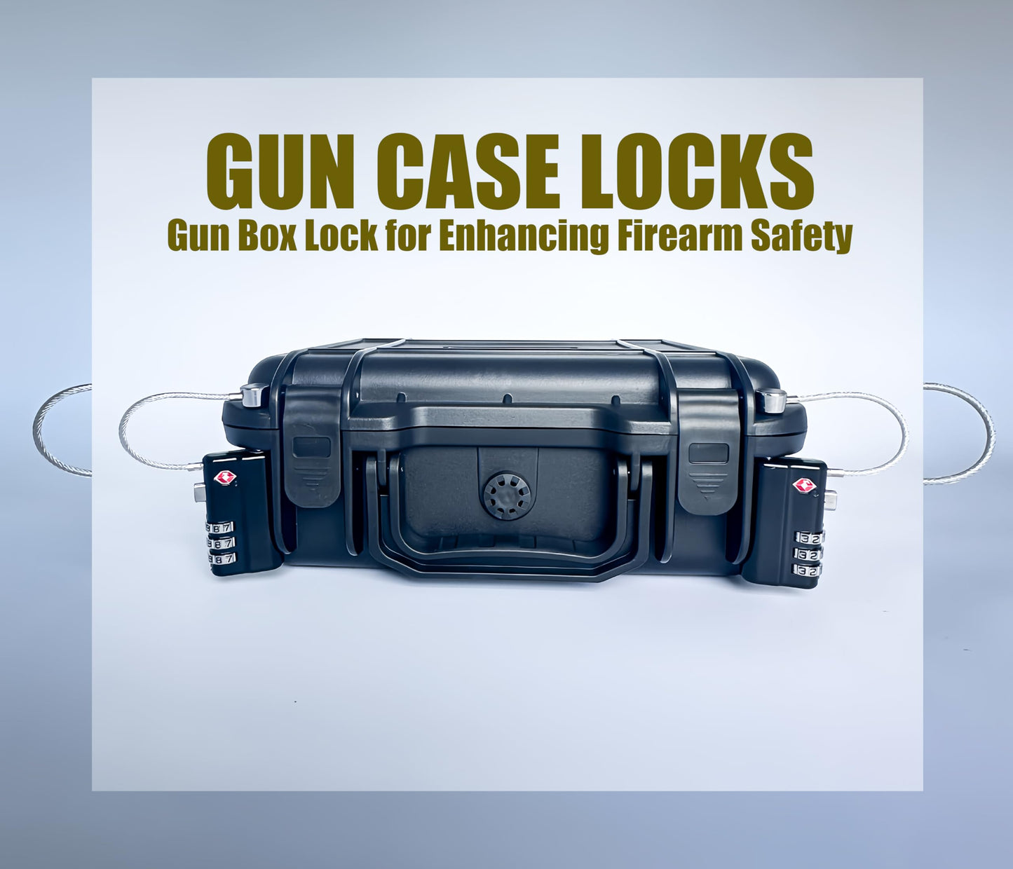 YOMOADD Professional TSA-Approved Gun Case Lock with Durable and Cut-Resistant Alloy Steel Shank — Secure Firearm Travel Case Lock for Gun Cases and Pistol Cases (1 Pack)