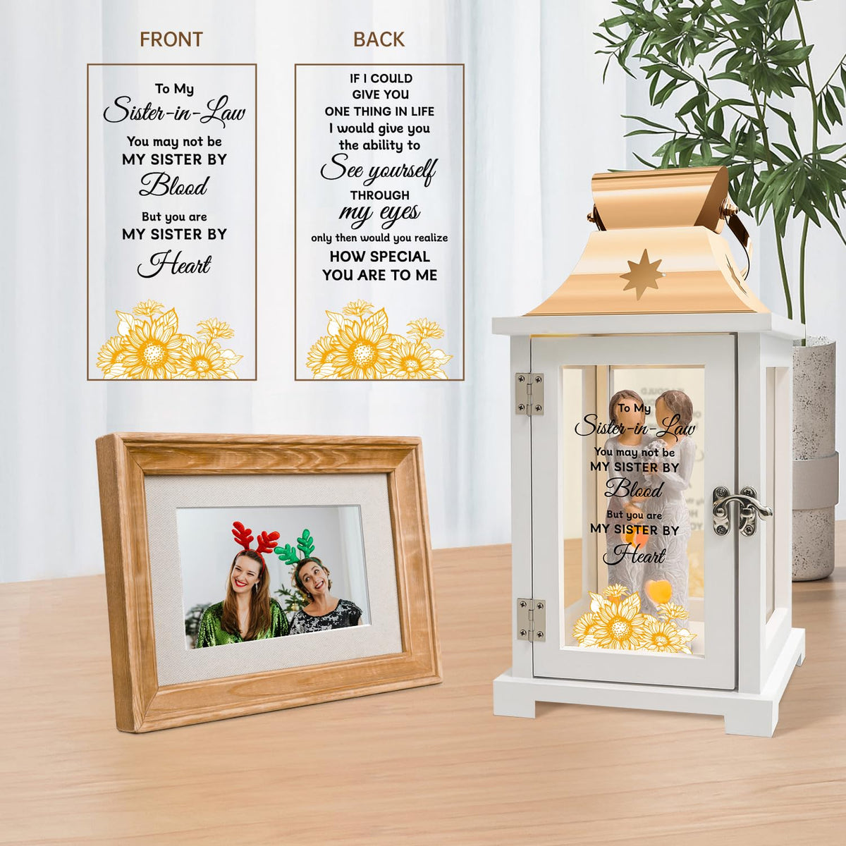 Sister in Law Gifts, Gifts for Sister in Law Birthday Christmas Mother's Day Wedding Gifts Lantern