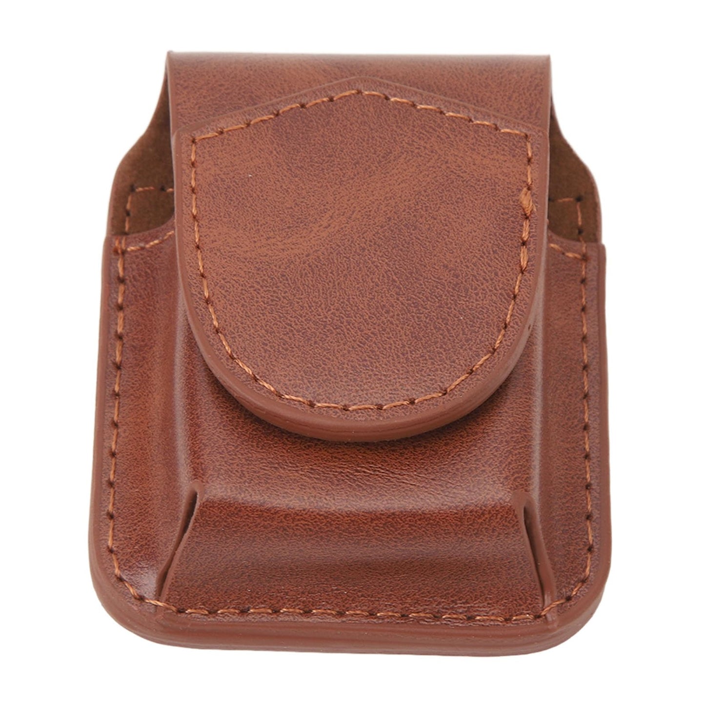 Lighter Pouch Belt Loop PU Holder Scratch Soft Lining Magnetic Buckle Lighter Waist Case Outdoor Travel (Brown)