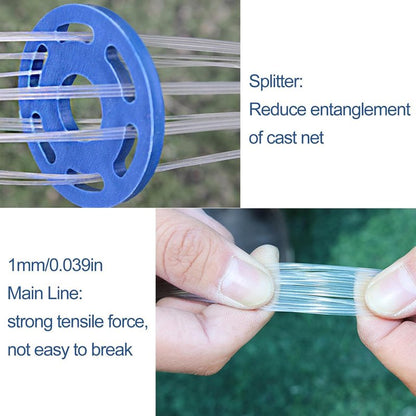 Lawaia Cast Net with Lead Sinkers Fishing Throw Nets Hand Castnet Shrimp Bait Traps 1/2 inch Mesh for Freshwater Saltwater with 4ft Radius