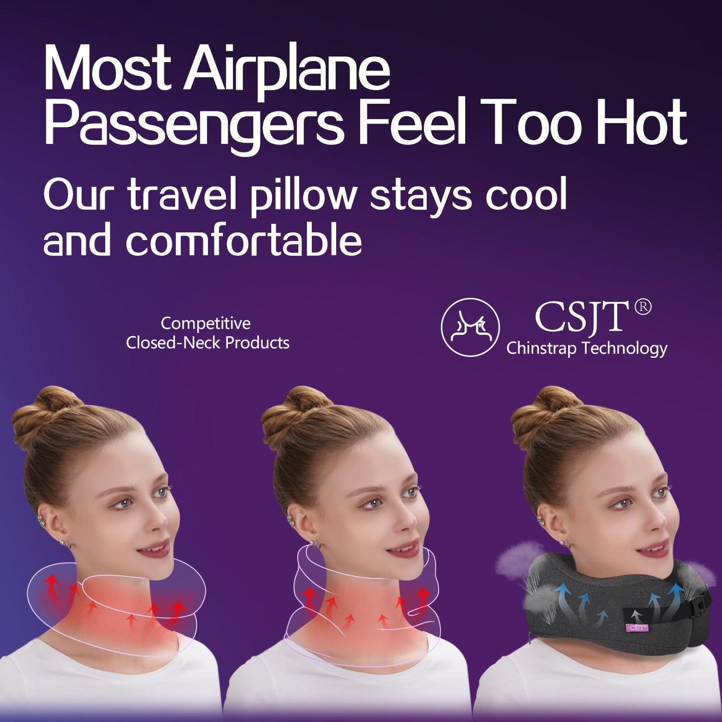 Travel Pillow Vac Compressed Memory Foam Neck Pillow Airplane,Comfortable,Neck Support,Machine Washable,Airplanes Travel Essentials Accessories for Office,Flight,Cars Breaks Sleeping(Black)