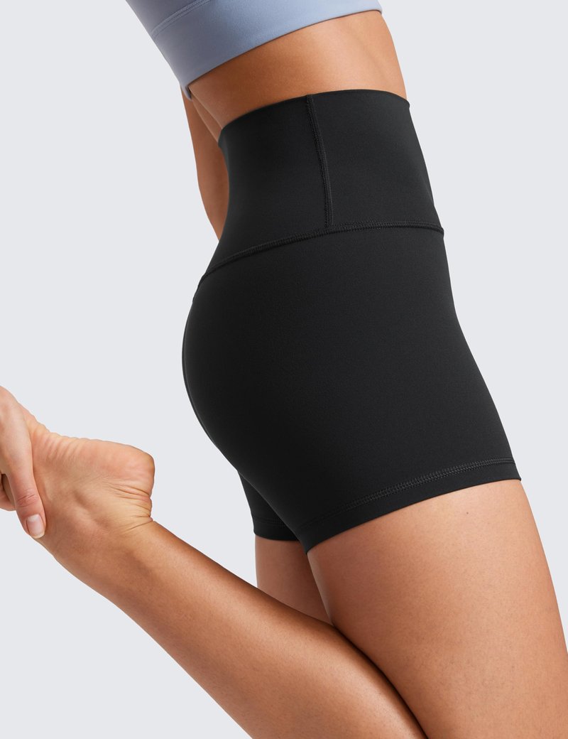 CRZ YOGA Butterluxe Biker Shorts 4'' - High Waisted Booty Workout Volleyball Yoga Womens Spandex Cascadia Green Large