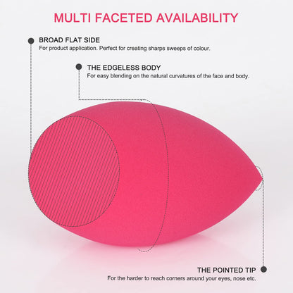 XL EXTRA LARGE Make Up Beauty Sponges Blender-Product contains: 1x Small(8cm) 1xExtra Large(11cm) and 2 Sponge Holder-for Face Body, Blush Cream, Liquid Foundation Powder Application, Ivory