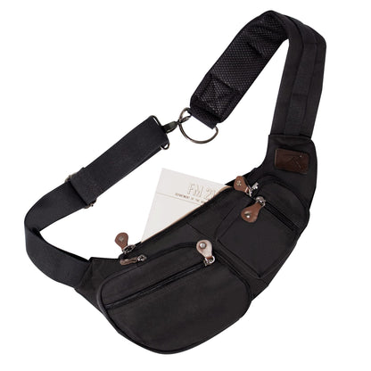 Rothco Vintage Canvas Crossbody Sling Bag – Compact Travel Shoulder Backpack 2L Storage