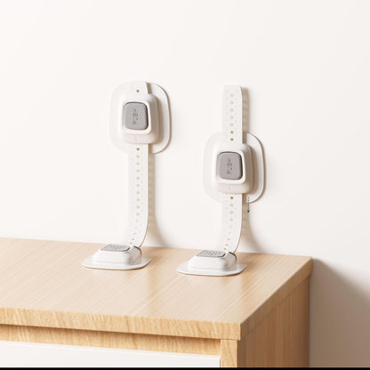 NestGuard No Drill Furniture Anchor, Adjustable Strap, 2 Packs