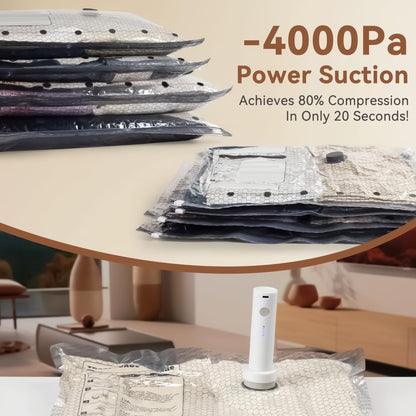 Cordless Electric Vacuum Pump, Vacuum Pump for Storage Bags, 6000Pa Air Compression Machine, Vacuums Pumps, Portable USB Pumps for Clothes Blankets Shirts Coats Scarf Jacket Pant Travel