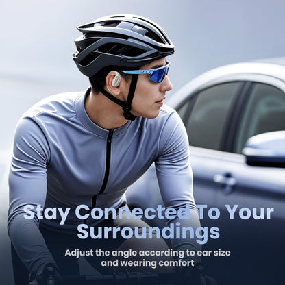 2026 Upgraded Open Ear Headphones,Over Ear Earbuds with Ergonomic Earhook,Bluetooth Headphones 6.0 with Smart Digital Display,80H Playtime,IPX7 Waterproof,Touch Control Operate Fit Cycling (Skin)