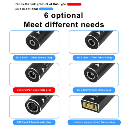 GINTOOYUN PD65W DC5525 to USB-C Charging Cable DC5.5mmx2.5mm Round Female to Type-C Charger Power Adapter Cable for Laptops,Mobile Phones,Tablets, Rechargeables,etc(7Inch)