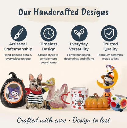 Blue Sky Clayworks Hello Kitty Bewitching Halloween Figural Mug and Lovely Figurine Gift Set, 2-Pieces, Kitchen Accessories, Sanrio, Ceramic
