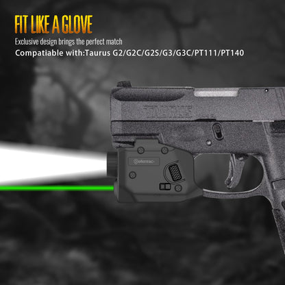 Defentac 350 Lumens Pistol Light and Green Laser Sight Combo