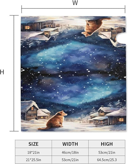 DADABULIU Mailbox Covers Winter Dog Christmas Snow Winter Dog Christmas Snow Magnetic Letter Post Box Cover Standard Size 25.5 x 21 Inch Garden Yard Home Decorative