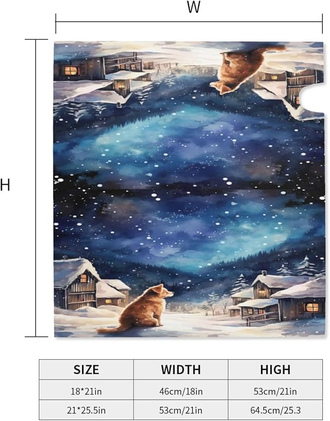 DADABULIU Mailbox Covers Winter Dog Christmas Snow Winter Dog Christmas Snow Magnetic Letter Post Box Cover Standard Size 21 x 18 Inch Garden Yard Home Decorative
