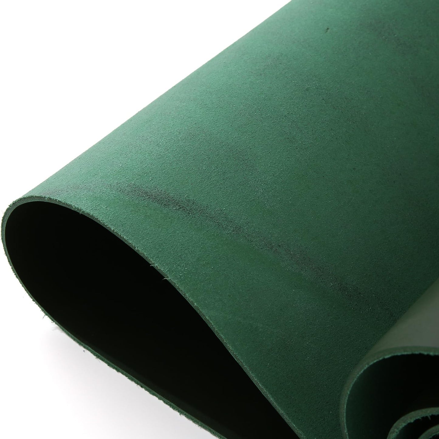 Large Size 17"x70" Leather, Cowhide Veg Tan Leather for Leather Belt Bag Strap Craft Shoe Making Wallet, 2.5mm Thick Full Penetration Dyeing Dark Green