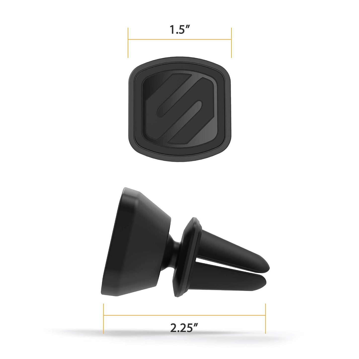 Scosche MMWSM-2PKXCES0 MagicMount Select Magnetic Car Phone Holder Mount for iPhone and Android - 2 Pack - Secure Magnetic Cell Phone Mount for Car Window or Dash - Universal 360° Adjustable Head