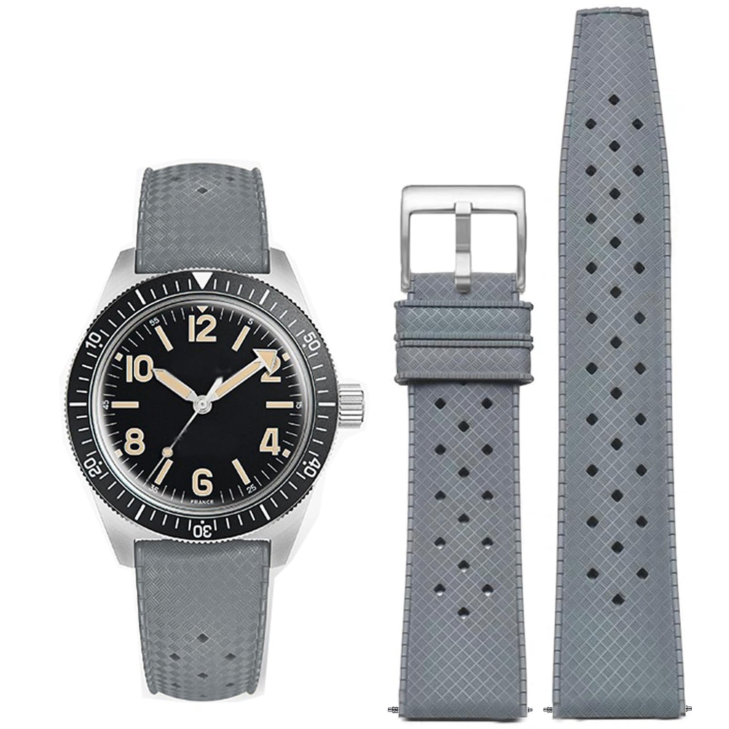 Nizonlaie FKM Rubber Watch Band Tropical Style Quick Release Fluororubber 18mm 20mm 22mm Watch band Soft Breathable Durable Sporty FKM Rubber Watch Strap Replacement Band Strap Men Women