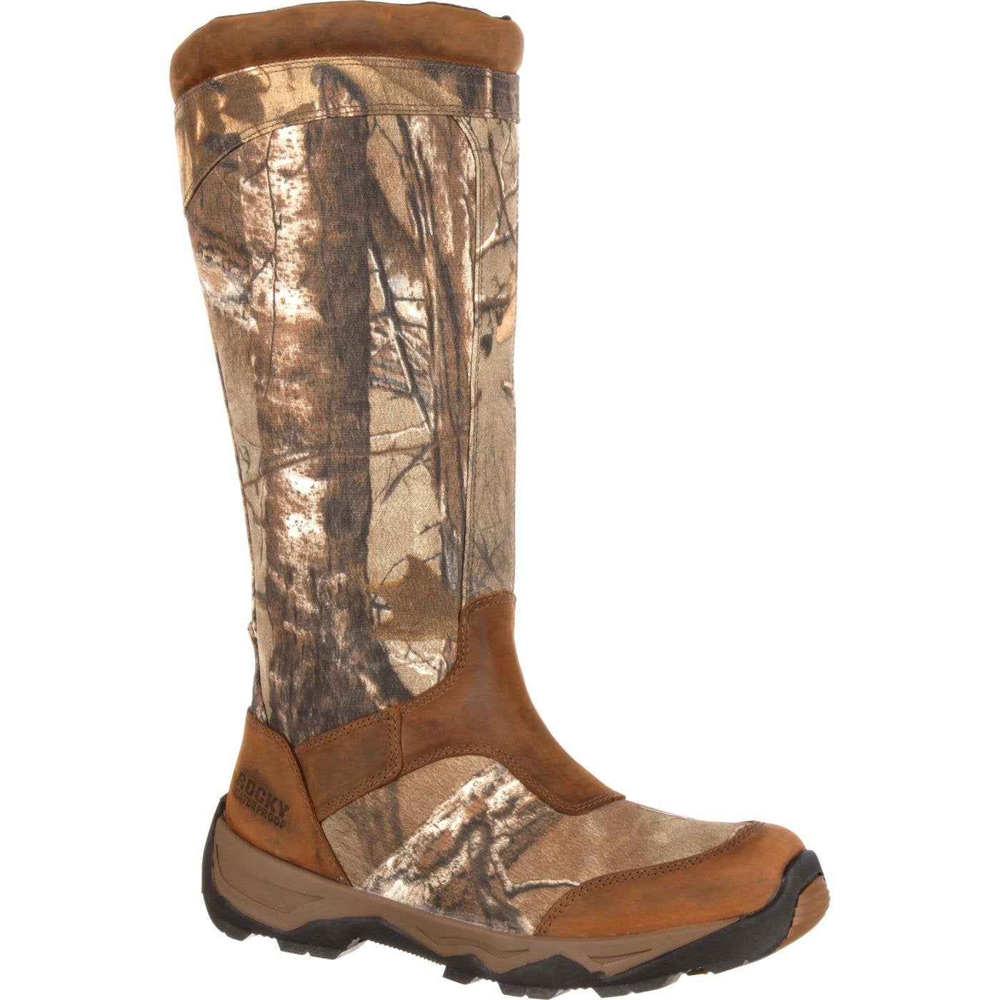 ROCKY Retraction Waterproof Side-Zip Snake Boot, Realtree Xtra, Size 11(M)