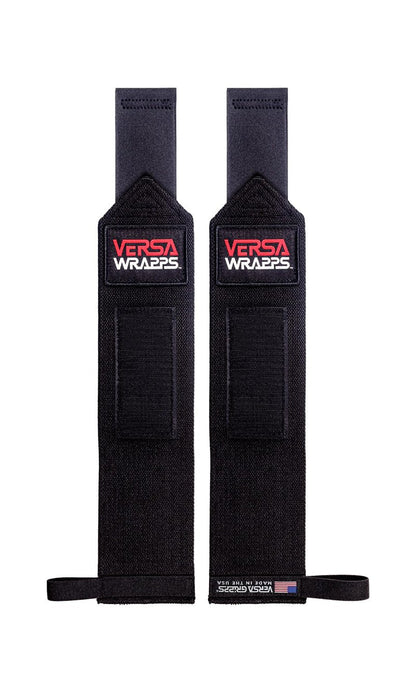 Versa Wrapps for Powerlifters, Bodybuilders, and All Athletes, Complement to Our Lifting Grips, Made in the USA, Black, 12"