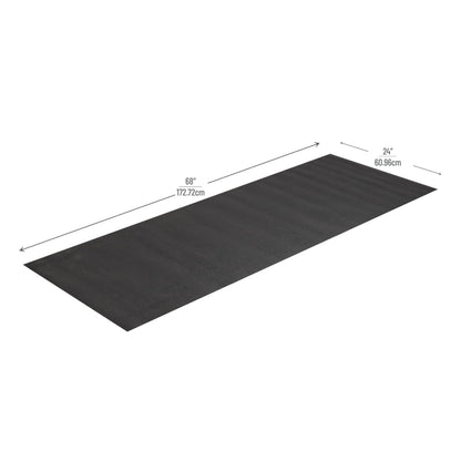 Mind Reader YOGAPVC-BLK All Purpose Extra Thick Yoga Fitness & Exercise Mats with Carrying Strap, High Density Anti-Tear