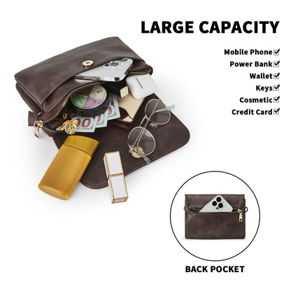 CHOLISS Small Crossbody Bags for Women, Vegan Leather Cell Phone Purse, Mini Travel Purse with Adjustable Strap