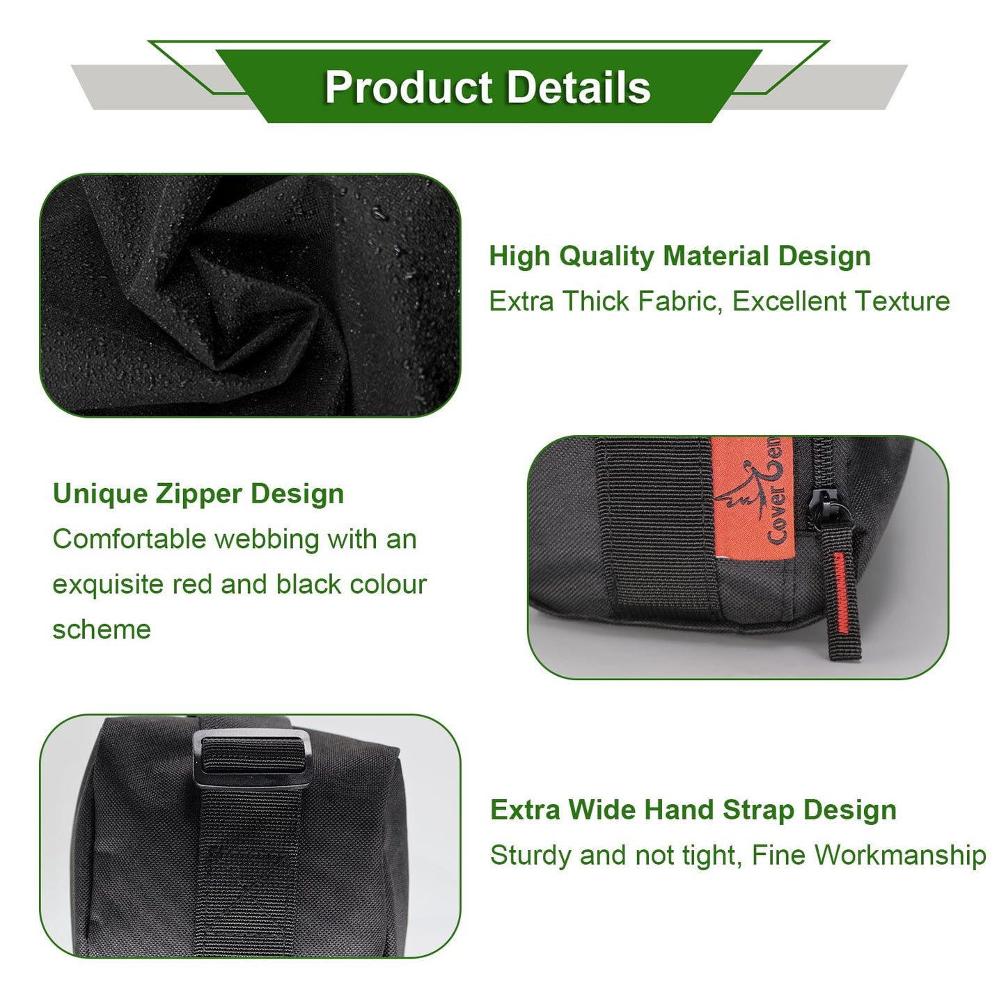 Cover Geny Grill Tool Organizer, BBQ Tool Storage Bag - 20" Heavy-Duty Storage Bag Waterproof 600D Oxford, Folding Design Gift for Camping, Tailgates, Outdoor BBQ Parties (20" Lx6 Wx5 H)