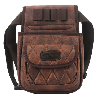 Tourbon Vintage Leather Trap Shooting Bag Ammo Storage Shell Pouch 50+
