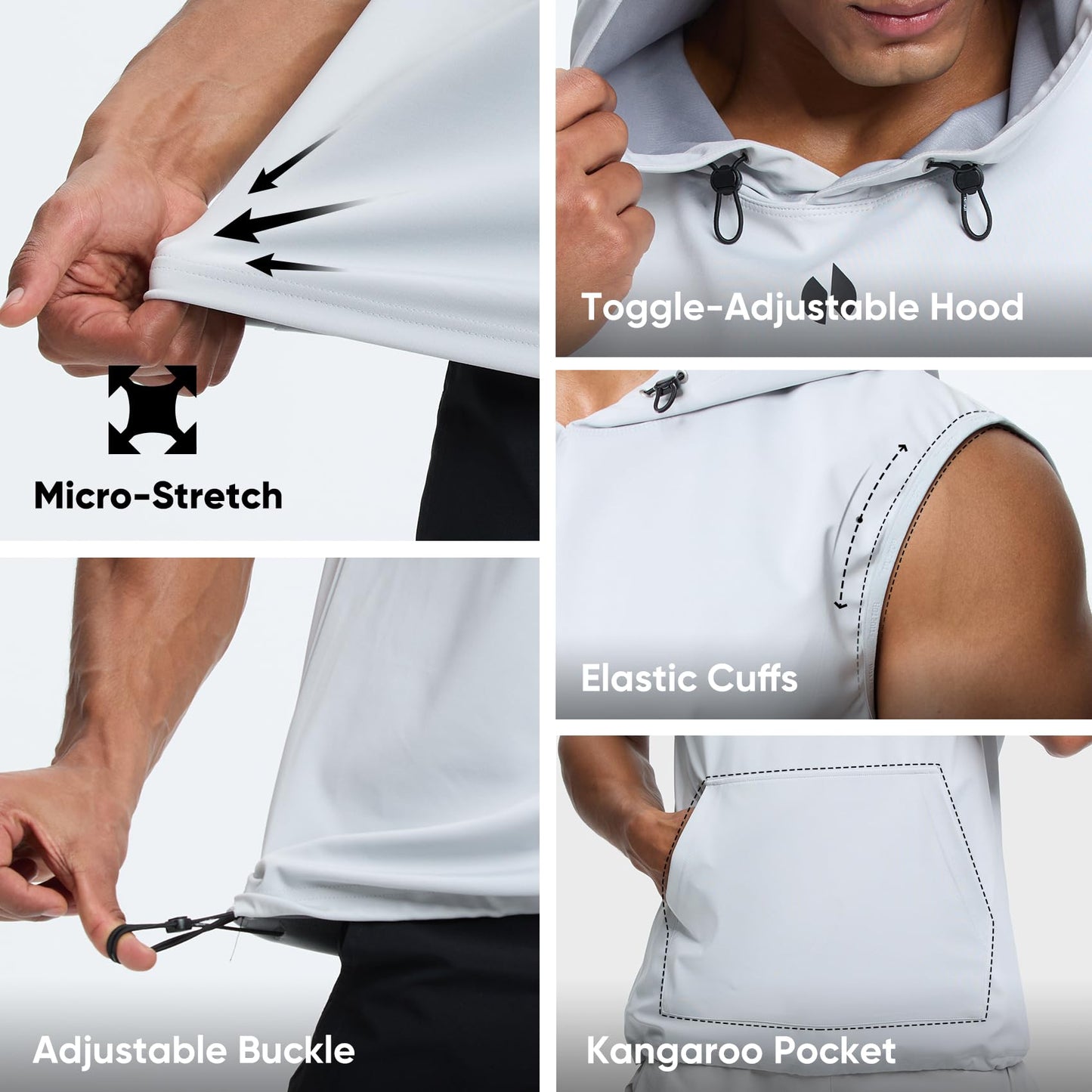 HOTSUIT Sauna Shirt for Men Weight Loss Hooded Sweat Suits Heat Trapping Pullover Vest for Boxing, Running, Gym Workouts